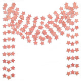 6 Pack Glitter Rose Gold Star Paper Garland Bridal Shower Wedding Bachelorette Party Birthday Party Bunting Banner Hanging Decor