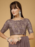Oomph! Readymade Blouse For Women, Brocade, Boat Neck, Rbbl503 Copper Brown Xl