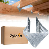 Zylorix 5Pack 18-Gauge Hurricane Ties for Rafters Shed Roof, Heavy Duty Galvanized Hurricane Straps Rafter Ties Brackets for Dec