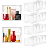 Ohuimrt 24 PCS Mini Clear Makeup Bags Bulk 7.9 x 5.9x 2 Small Waterproof Travel Toiletry Bags Plastic Organizer Pouches with Zip