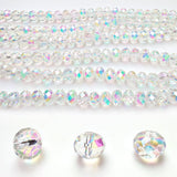 Chengmu 4mm Rondelle Glass Beads for Jewelry Making, Faceted Briolette Crytal Spacer Beads for Bracelet Necklace Earring, Pink w