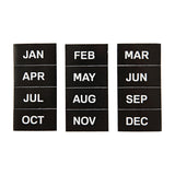 MasterVision Interchangeable Magnetic Board Accessories, Months of Year, Black/White, 2 x 1, 12 Pieces