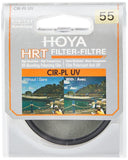 Hoya Circular Polarizer Filter (HRT CIR-PL UV) - 55mm Polarizing Filter with UV Absorbing Glass, High-Rate Transparency Film for