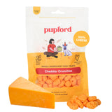 Pupford Cheese Crunchies, All-Natural, Healthy, Freeze Dried, Single-Ingredient Treat for Dogs & Puppies (Cheddar, 7.50 oz)