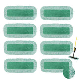Dust Mop Pads for Rubbermaid Commercial Microfiber Dust Mop 18 inch Mop Head Replacement with Fringe Reusable Wet & Dry Clea