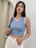 Toplot Blue V-Neck Crop Top (T-Crop-Top-5019-M),Multicolour,,B0B4JGG4JS