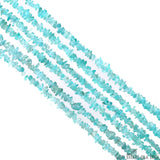 GemMartUSA Apatite Natural Chip Beads, 34 Inch Bead Strand, 3-7mm, Polished Genuine Gemstones, Strung DIY Jewelry Making Supplie