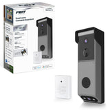 Feit Electric Smart Wireless Doorbell w/Dual-Lens 1080p HD Camera, 24/7 Local Recording, Night Vision, Voice Assistant, AI Detec