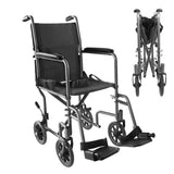 PEPE Mobility - Narrow Wheelchairs for Adults Lightweight Foldable, Transport Chairs for Seniors with Brakes, Indoor Wheelchair,