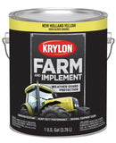 Krylon 1975 Farm & Implement Brush, High Gloss, New Holland Yellow, 1 Gallon Architectural Paints