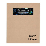 Eduway 16X20 Inch Mdf Board Wood Sheet For Mandala , Lippan, Resin Art & Craft, 4Mm Thick, Pack Of 1 - Premium Cardboard Materia