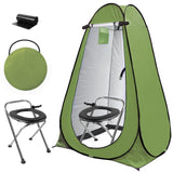 anngrowy Pop Up Toilet Tent Camping Privacy Shower Tent with Portable Toilet Potty for All Ages, Outdoor Camping Bathroom Tents,