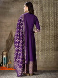 Stylum Women'S Printed Rayon Anarkali Kurta With Dupatta (Blackmufti42_Black, Xl)