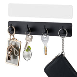 Yunzt Key Holder with 4 Hooks,Key Hanger Organizer for Wall Mount with 2 Self-Adhesive Tapes,Metal Key Rack for Entryway, Door,