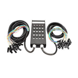 Seismic Audio - New 16 Channel XLR Send Splitter Snake Cable with Box - Two Trunks 15' and 30' Fantails - Pro Audio Stage, Studi