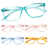 SIGVAN Ladies Reading Glasses Blue Light Blocking Spring Hinge Fashion Pattern Print Eyeglasses for Women (Multicolour 4, 3.50,