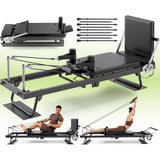 TYRSEN 91 Pilates Reformer Machine - Foldable Full-Body Home Pilates Equipment with Adjustable Resistance, Jumpboard, Upgraded W