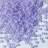4mm Purple Seed Beads for Jewelry Making 200 Grams About 3380 pcs,6/0 Glass Craft for Making Earrings, Bracelets, Pendants, Wais