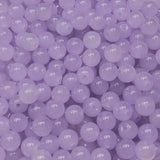 200PCS Glass Beads 8mm Glass Beads for Bracelets Necklaces Jewelry Making DIY Crafts (Light Purple)