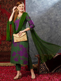 Anni Designer Women'S Cotton Blend Straight Printed Kurta With Pant & Dupatta (Protin-Green-Jl_S_Green_Small),Green,S,,,