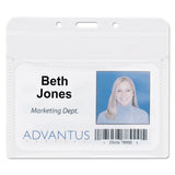 Advantus Pvc-Free Horizontal Badge Holder - Support 4 X 3 Media - Horizontal - Polypropylene - 50 / Pack - Clear