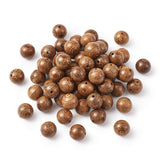 Craftdady 100pcs Natural Wood Round Beads 12mm Camel Wooden Ball Spacer Loose Beads for Jewelry Making Hole: 2mm