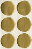 MACO Gold Foil Notarial Seals, 17/8 Inches in Diameter, 42 Per Box (OS719)