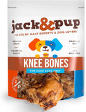 Jack&Pup Dog Bones (10 Pack) Knee Caps for Dogs | Single Ingredient Dog Bones Long Lasting | Savory Meaty Dog Bones