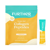 Further Food Vanilla Collagen Peptides Powder Stick Packs, Grass-Fed Pasture-Raised Hydrolyzed Type 1 & 3 Protein, Gut Health +