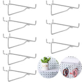 Hotop Pegboard Shelf Hooks Metal Pegboard Shelf Brackets Kit 1/8, 3/16 Peg Board Organizer Accessories Shelves and Baskets Brack