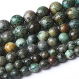 African Turquoises Stone Natural Stone Beads Gems Round Loose Beads Jewelry Making DIY Bracelet Necklace Accessory 1 Strand 36PC