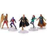 DC Comics, Black Adam Justice Society Set 5-Pack, 2-Inch Action Figures with Stands, Black Adam Movie Collectible Kids Toys, Age