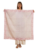 Ravaiyaa Attitude Is Everything Sanganer Hand Block Printed Scarves Pure Cotton Scarf Square Hijab Dupatta 40 X 40 Inch (Pur