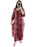 Anni Designer Women'S Rayon Viscose Straight Printed Kurta With Pant (Palhar Red_S_Red_Small),Red,S