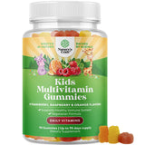 Plant Based Kids Multivitamin Gummies - Multivitamin for Kids Immune Support with Vitamins A, C, D3, E, B6 & B12, Zinc & Iodine