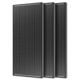 Rvpozwer 300 Watt Solar Panel, 25% High-Efficiency, 3PCS 100W Solar Panels, 18BB N-Type, Monocrystalline PV Modules, for RV, Mar