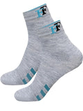Styfun Cotton Bamboo Men & Women Crew Length Athletic Ankle Running Socks For Sport, Cycling, Everyday Use Pack Of 1 Grey