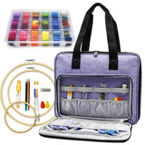 ATTERET Full Range Embroidery and Cross Stitch Starter Kit with Premium Storage Organizer Bag, Includes 99 DMC Coded Cotton Thre