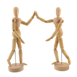 US Art Supply Wood 12 Artist Drawing Manikin Articulated Mannequin with Base and Flexible Body Perfect for Drawing The Human