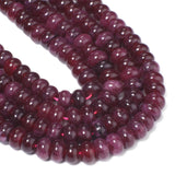 Yochus 75pcs Garnet Jade Rondelle Beads for Bracelet Making