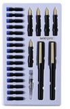 worison Calligraphy Pen Set with 5 Nibs,16 Blue Ink Cartridges and 2 Pens