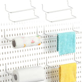 Yaocom 4 Pcs Paper Towel Holder for Pegboard Paper Towel Holder Pegboard Accessories Compatible with IKEA Skadis Peg Board Hooks