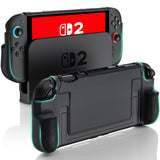 BHGift for Switch 2 Grip Case (2025), Upgraded Slim Switch 2 Dockable Protective Case, Console Hard Cover Like a Real Gamepad fo