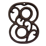 Decorative House Numbers-4.6 Inch High Rustic Cast Iron Home Address Number (Number 8)