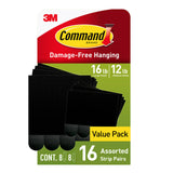 Command Medium and Large Picture Hanging Strips, Damage Free Hanging Picture Hangers, No Tools Wall Hanging Strips for Living Sp