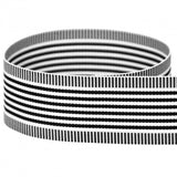 USA | American Made 1-1/2 Black Vertigo Striped Grosgrain Ribbon - 50 Yards