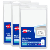 Avery Removable Labels, 4 x 6 Blank Labels, Laser/Inkjet Printable Labels, 40 Labels per Pack, 3 Packs, 120 Total Labels (5454