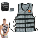 Hyperwear Hyper Vest PRO Unisex 10-Pound Adjustable Weighted Vest for Fitness Workouts, Large, Black/Silver