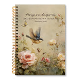 huester Vintage Floral Bird Christian Notebook Journal, Religious Bible Verse Journal for Women, Wildflower Scripture Bible Note