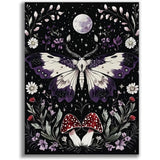TCDZMYGS Moon Moth Diamond Art Kits for Adults, Insect Diamond Painting Kits for Adults Beginner, 5D DIY Round Full Drill Gem Cr